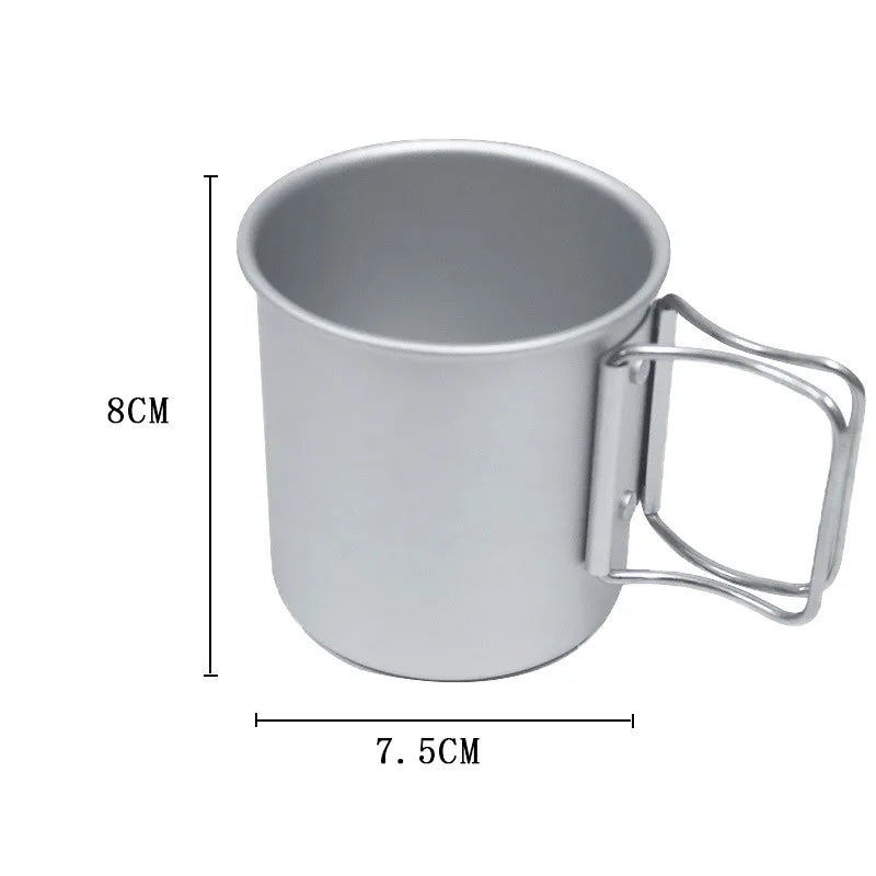 Camping Mug Aluminum Alloy Cup Tourist Tableware Picnic Utensils Outdoor Kitchen