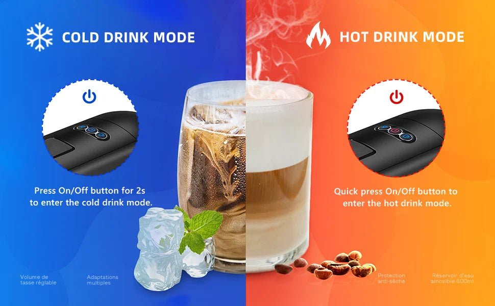 HiBREW Coffee Machine 19 Bar 4in1 & Cold Multiple Capsule Espresso Cafetera