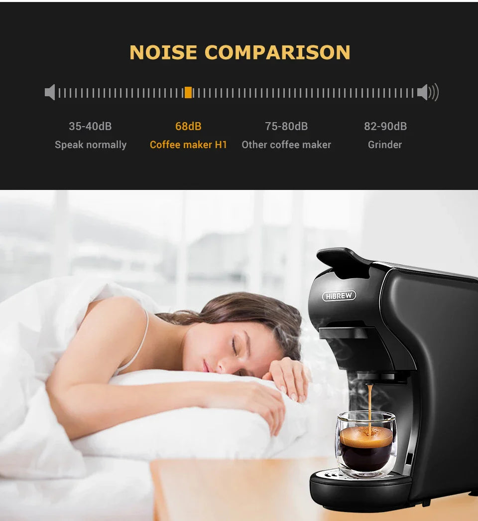 HiBREW Coffee Machine 19 Bar 4in1 & Cold Multiple Capsule Espresso Cafetera