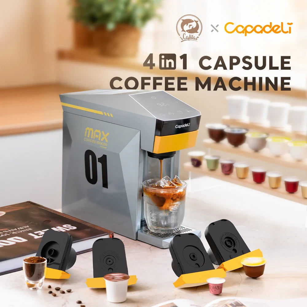 Max Capsule Coffee Machine Electric Automatic Espresso Maker Compatible with Nes