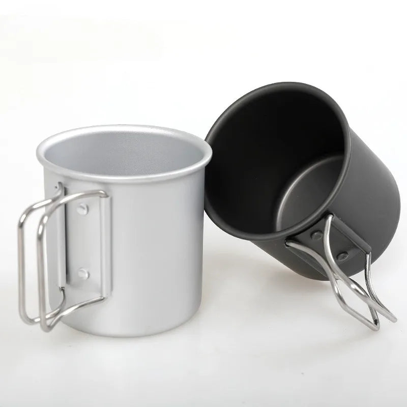 Camping Mug Aluminum Alloy Cup Tourist Tableware Picnic Utensils Outdoor Kitchen