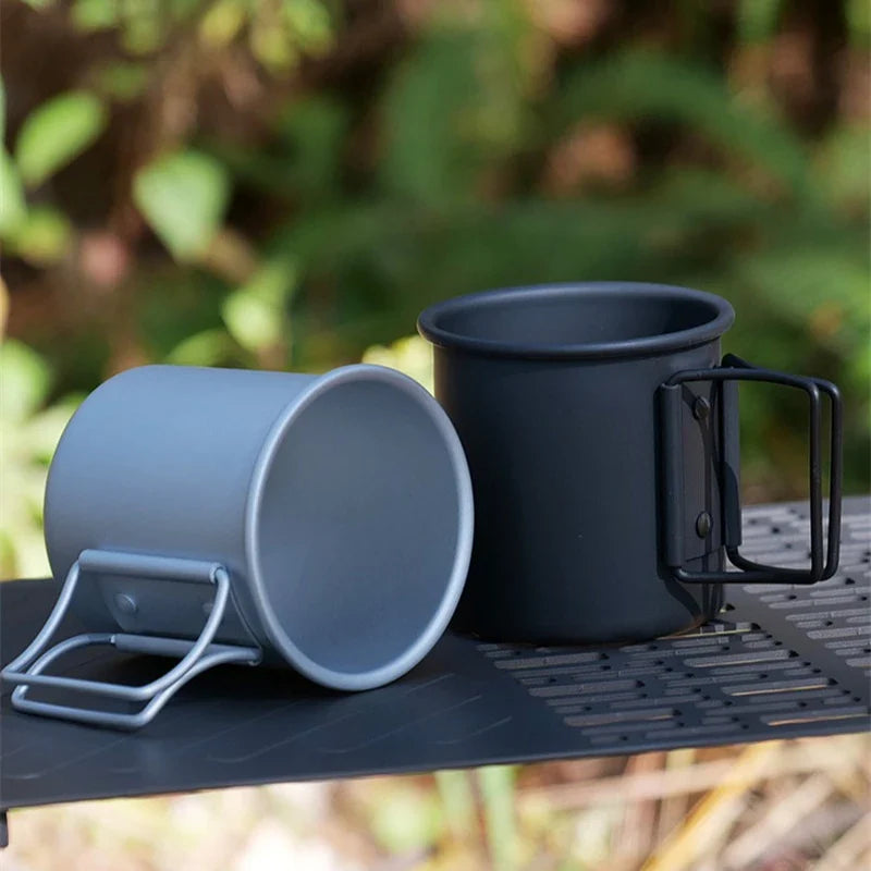 Camping Mug Aluminum Alloy Cup Tourist Tableware Picnic Utensils Outdoor Kitchen