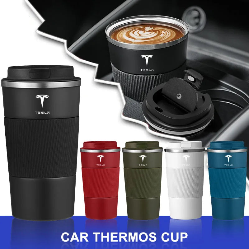 1pcs 5 colours Stainless Steel Coffee Cup Thermal Mug For Tesla Model 3 Model