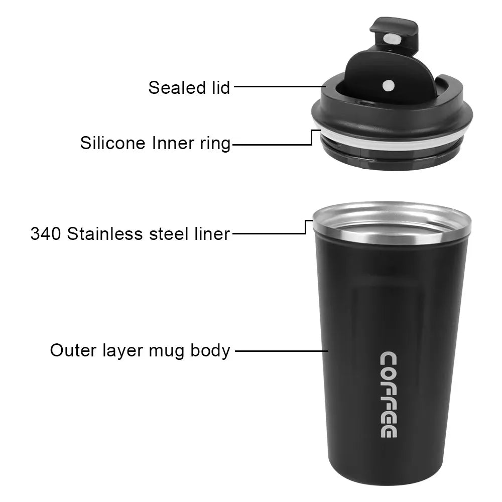 380 510ml Thermo Cafe Coffee Mug Car Thermos Mug Leak Proof Travel Thermo Cup