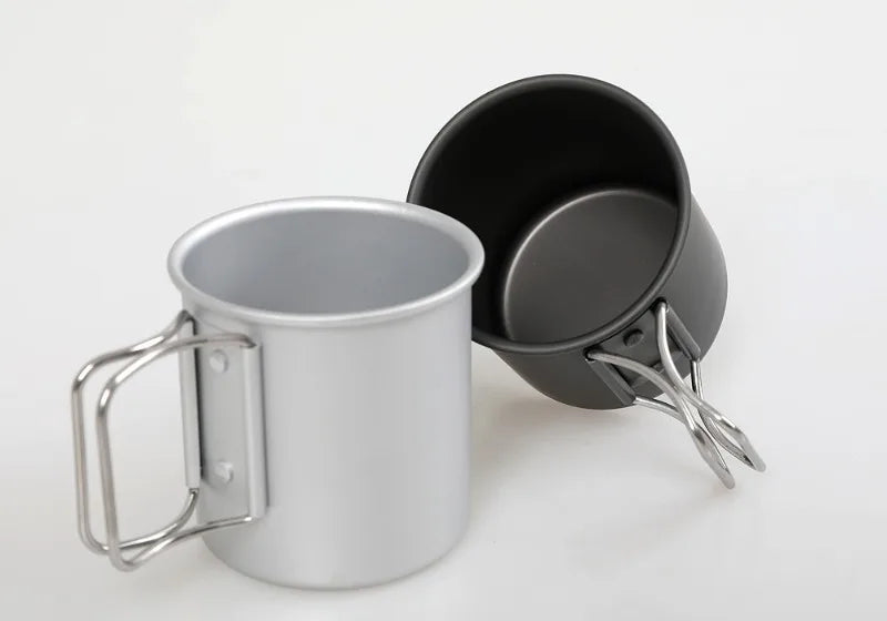 Camping Mug Aluminum Alloy Cup Tourist Tableware Picnic Utensils Outdoor Kitchen