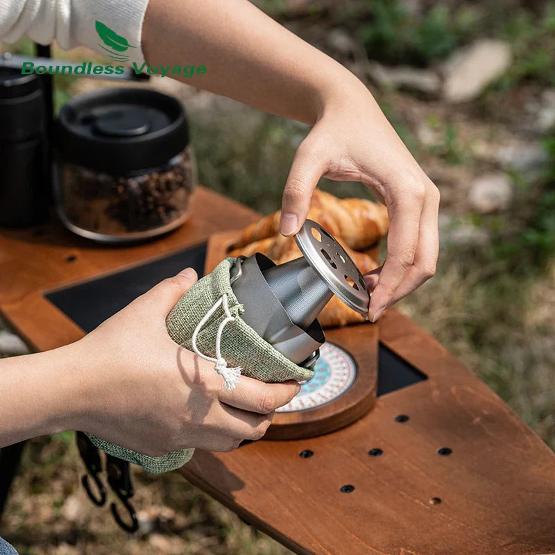 Boundless Voyage Titanium Portable Pour over Coffee Set 300ml Coffee Mug with Detachable Dripper