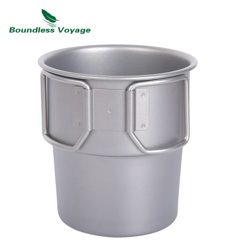 Boundless Voyage Titanium Coffee Cup 250ml Outdoor Portable European Stackable