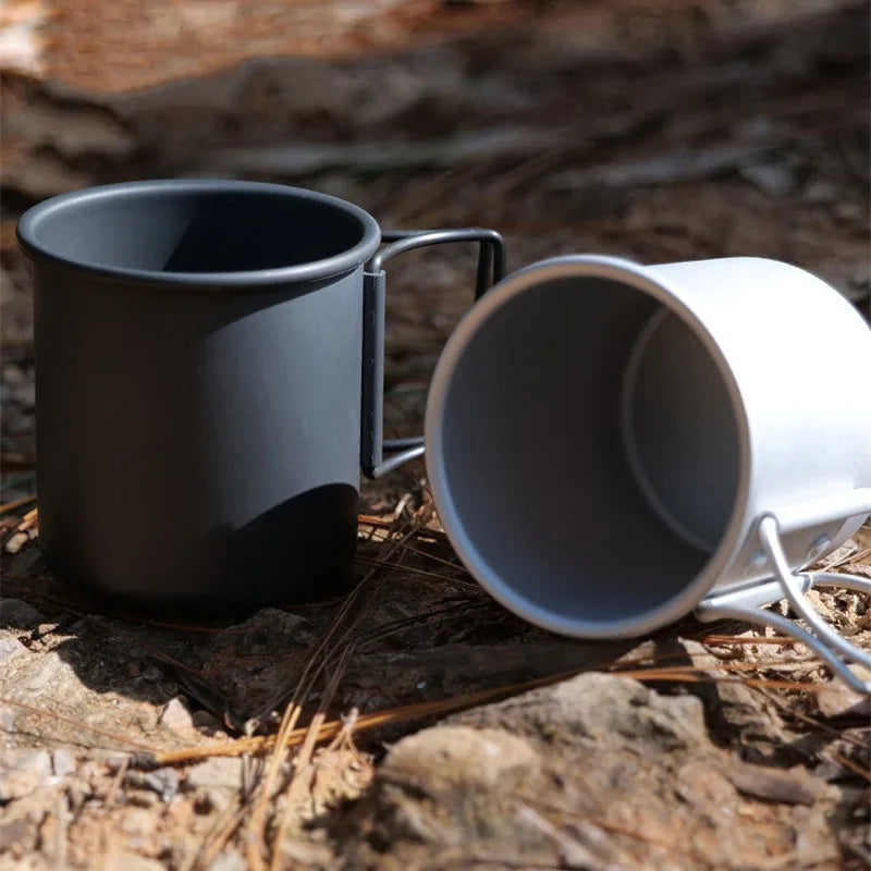 Camping Mug Aluminum Alloy Cup Tourist Tableware Picnic Utensils Outdoor Kitchen