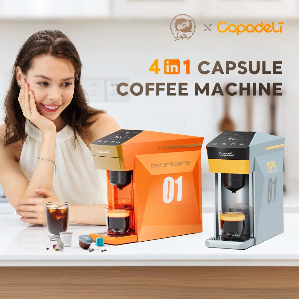 Max Capsule Coffee Machine Electric Automatic Espresso Maker Compatible with Nes