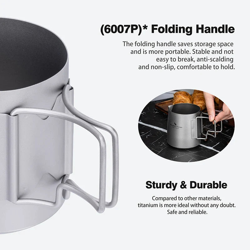 Boundless Voyage Titanium Portable Pour over Coffee Set 300ml Coffee Mug with Detachable Dripper
