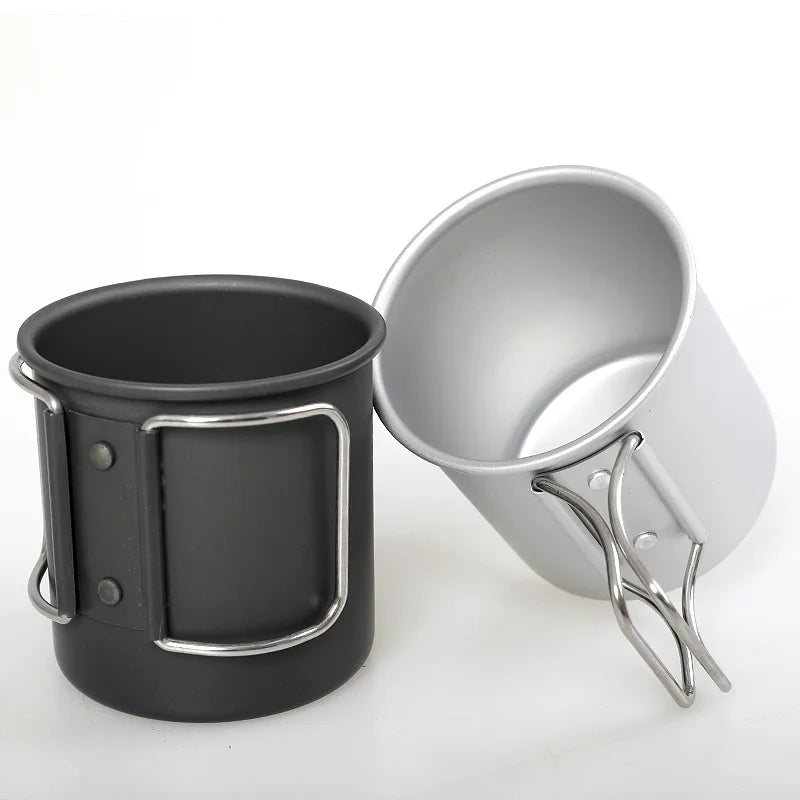 Camping Mug Aluminum Alloy Cup Tourist Tableware Picnic Utensils Outdoor Kitchen